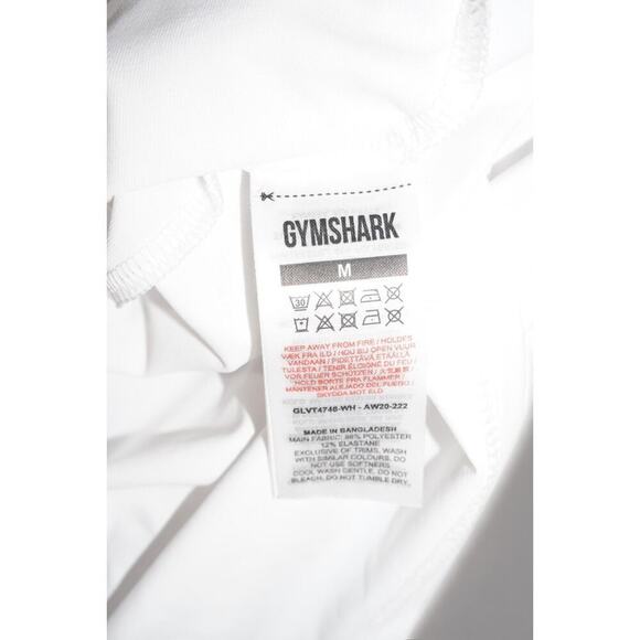 Gymshark White Workout Tank Top Womens Size M | Stringer Racerback Athletic Gym - Picture 10 of 12